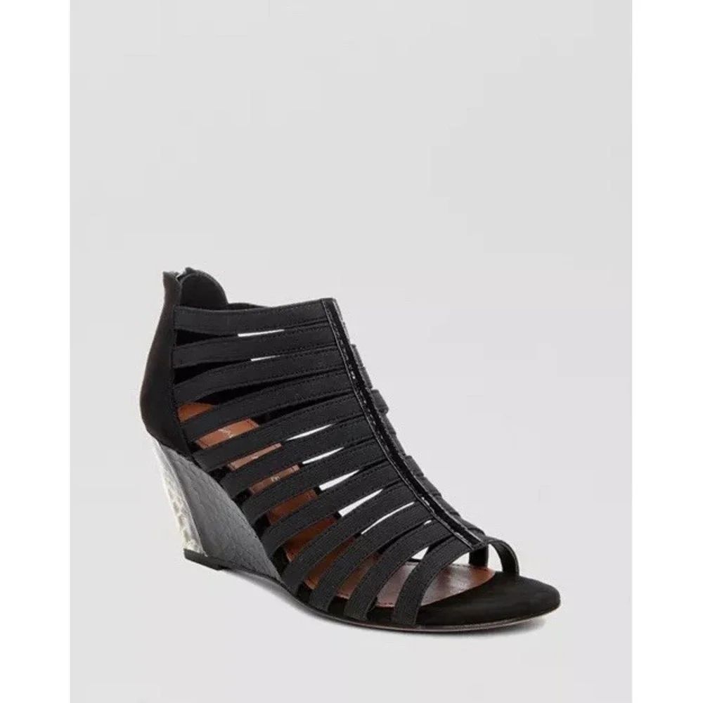 donald j pliner womens Cage Strap‎ Snake Wedges Size 8.5